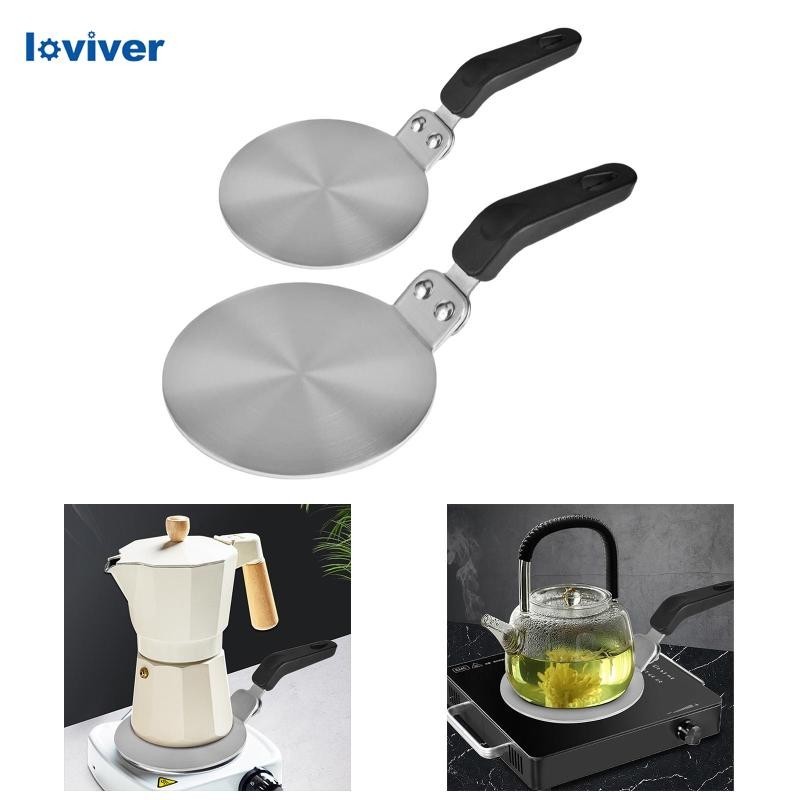 【จัดส่งในพื้นที่】แผ ่ นความร ้ อนเตาแก ๊ ส Ergonomic Handle Induction Adapter Plate สําหรับ