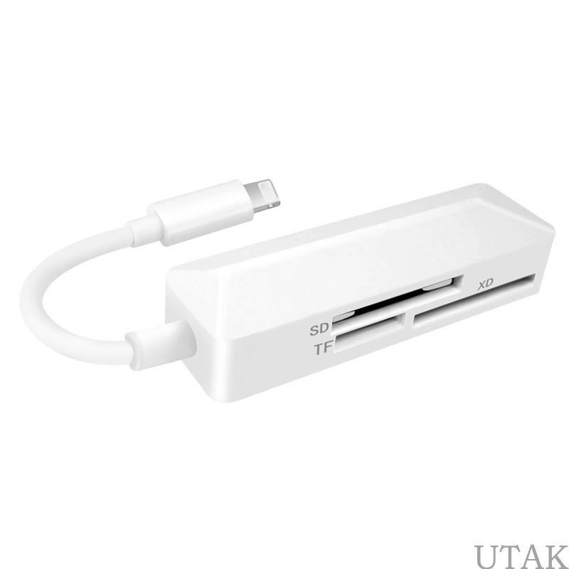 Take Mini Memory Card Reader 3 in 1 Card Reader Ios8Pin Card Reader TFSD XD 3 in 1 Carder Reader สํา