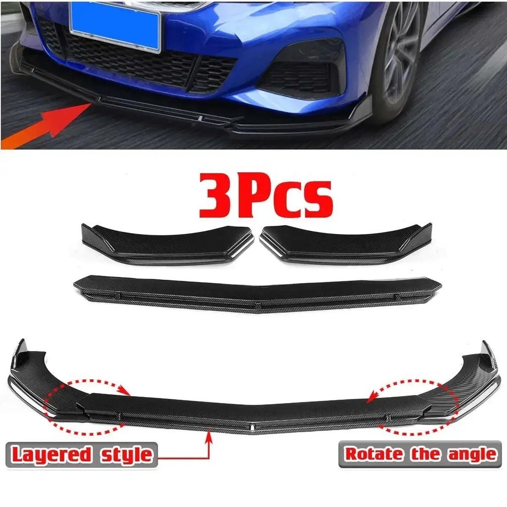 3x ปรับ Universal รถกันชนหน้าสปอยเลอร์ Diffuser สําหรับ Benz W211 W212 W117 W176 W205 W204 W203 สําห