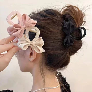 Simple Back of Head Hair Clip Shark Clip แฟชั ่ นโบว ์ คลิป Headdress หญิงหวานอารมณ ์