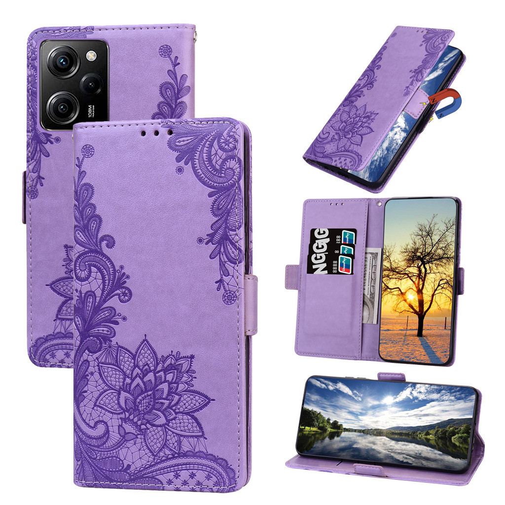 หรูหราหนังเคสโทรศัพท์สําหรับvivo Y21 Y21S Y33S Y02S Y16 Y35 Y22S Y02 Y11 Y17S Y15A Y15S Y01 Y20 y20se Y36 แฟชั่นลูกไม้ลายนูนกระเป๋าสตางค์หนังPU