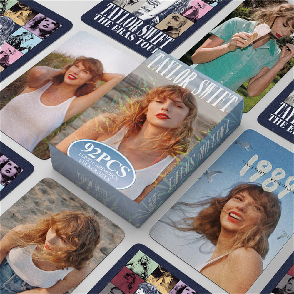 Taylor Swift การ์ดขนาดเล็ก Aser กล่องด้านนอกการ์ด LOMO สองด้าน 92 ชิ้นการ์ดคอลเลกชัน