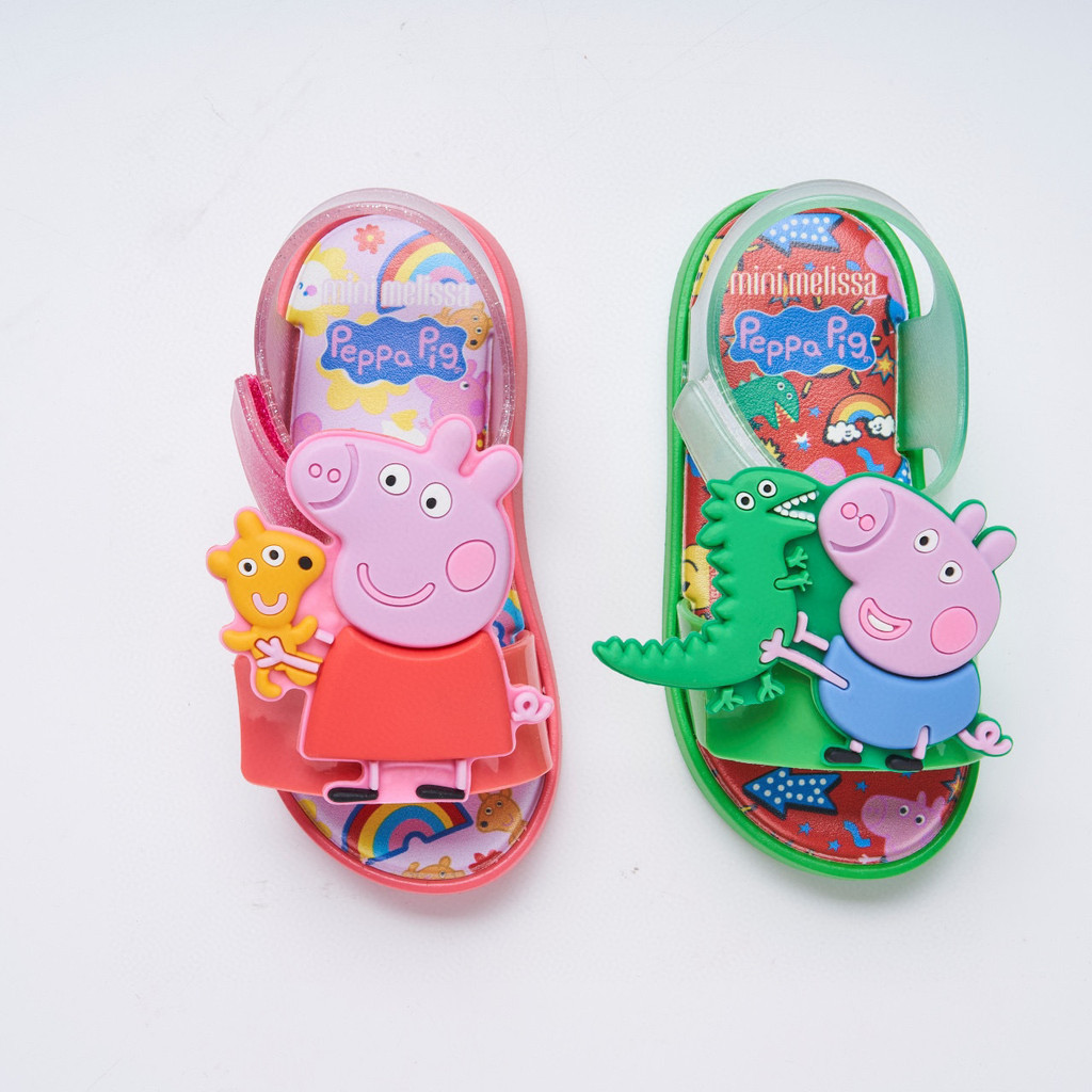 Melisa รองเท้าเด็ก Peppa Pig Peep Toe รองเท้าแตะเปิดนิ้วเท้าผู้ชายและผู้หญิงรองเท้าแตะชายหาดสําหรับเด็ก [ในสต็อก] [ในสต็อก]
