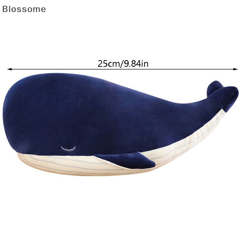 Blossome น ่ ารักปลาวาฬสีฟ ้ าของเล ่ นตุ ๊ กตาสัตว ์ ทะเลหมอนตุ ๊ กตาสําหรับสาวเด ็ กของขวัญใหม ่