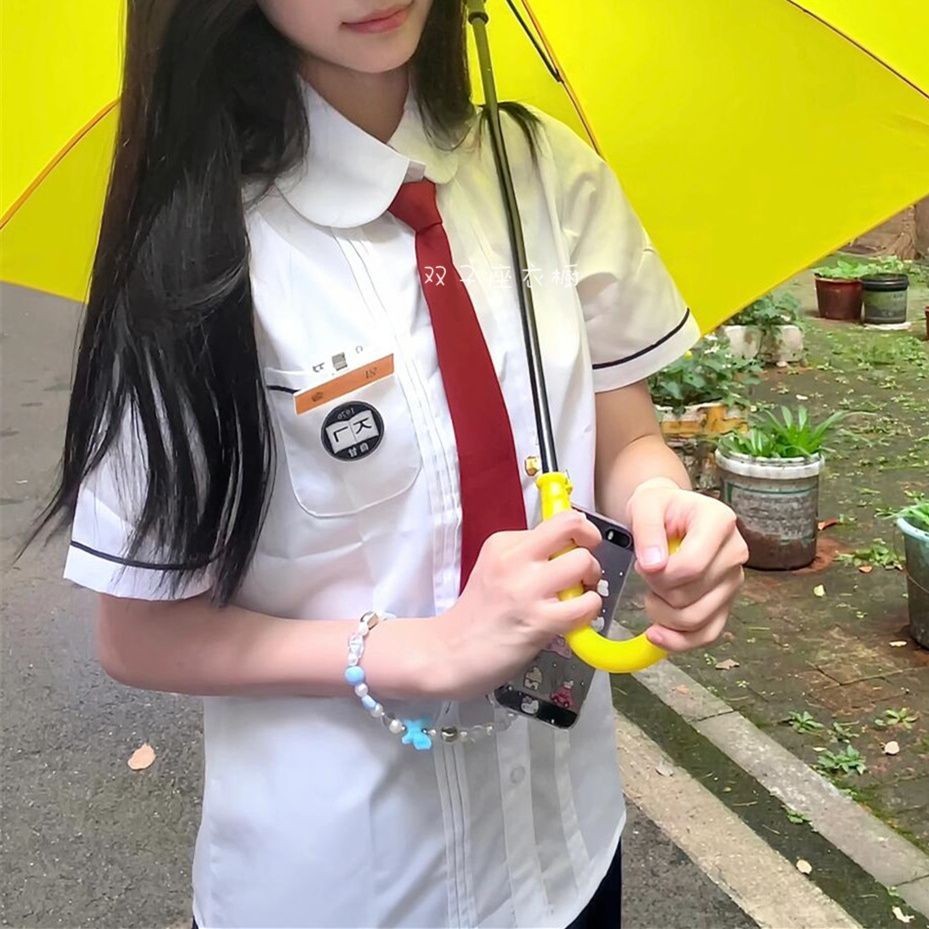 เกาหลีชุดนักเรียนผู้หญิงแขนสั้นเสื้อ เจเค เครื่องแบบชุดฤดูร้อนกระโปรงสั้นกระโปรงจีบสไตล์วิทยาลัย