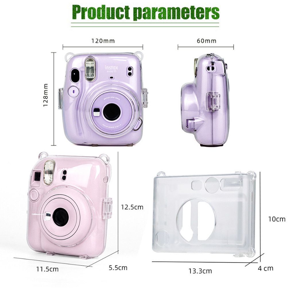 เคสใส instax mini 11 12 แถมสายคล้อง case instax EVO ป้องกันตก