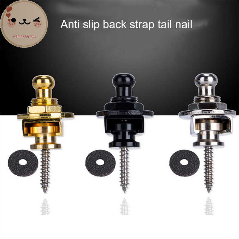 Chee Guitar Strap Lock Metal Bass Strap Studs Anti-offGuitar Strap Locks EN
