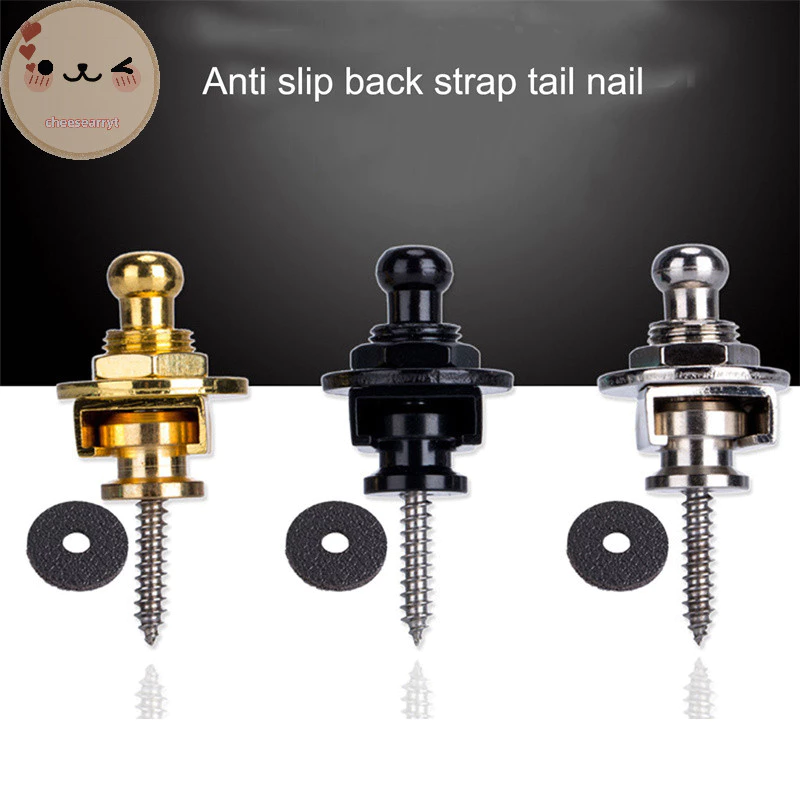 Chee Guitar Strap Lock Metal Bass Strap Studs Anti-offGuitar Strap Locks EN