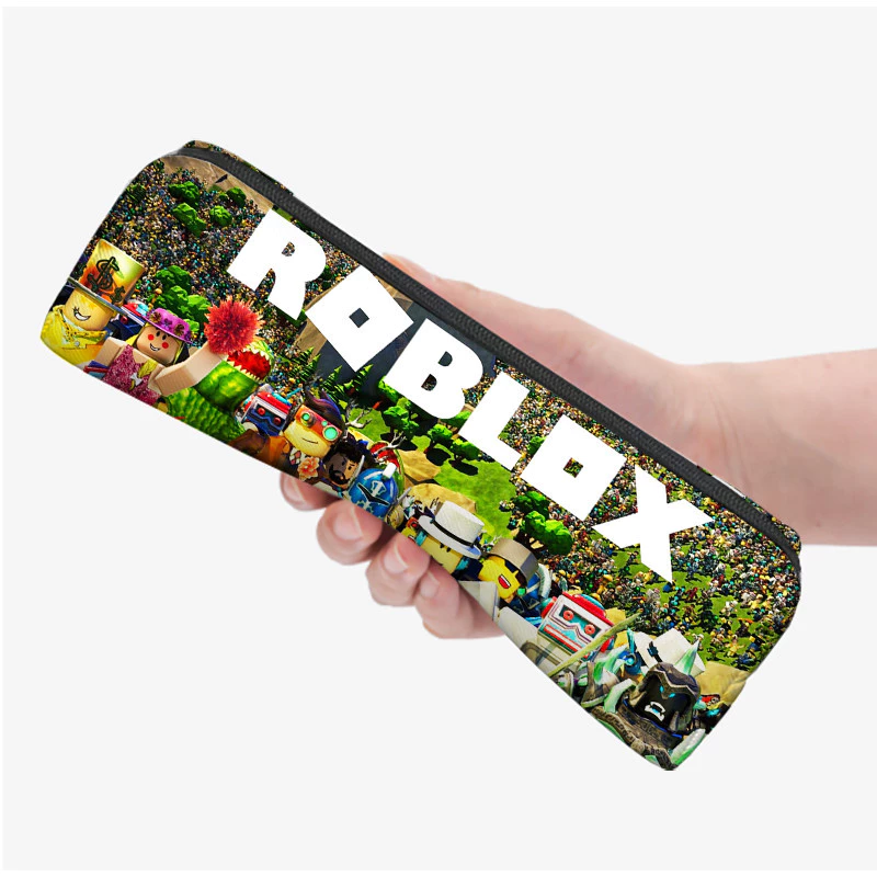 24*6*6เซนติเมตร Roblox ผ้าใบกรณีดินสอสาวเด็กกระเป๋าเหรียญผู้หญิงกระเป๋าเครื่องสําอางสํานักงานเครื่องเขียนออแกไนเซอร์เด็กอุปกรณ์การเรียน