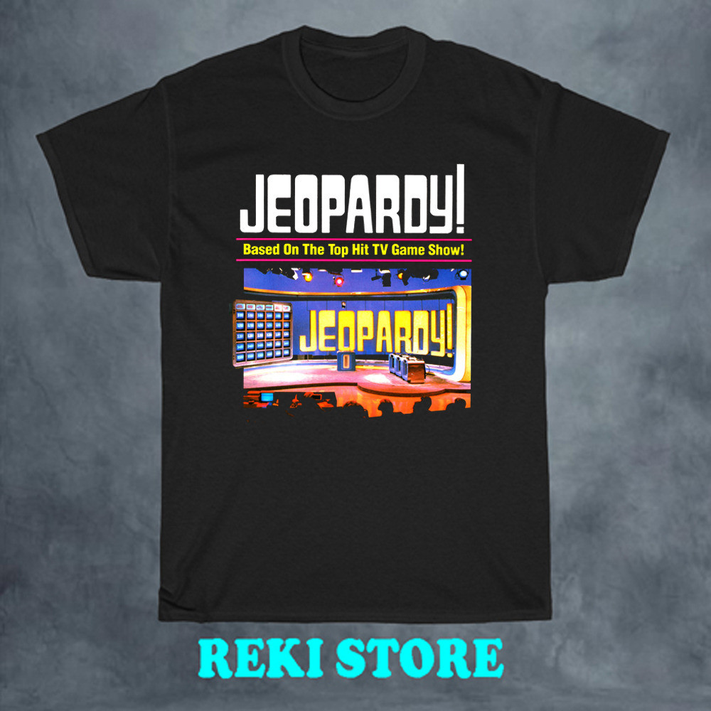 Good Printing Soft Jeopardy Game Show เสื้อยืดสีดําผู้ชาย