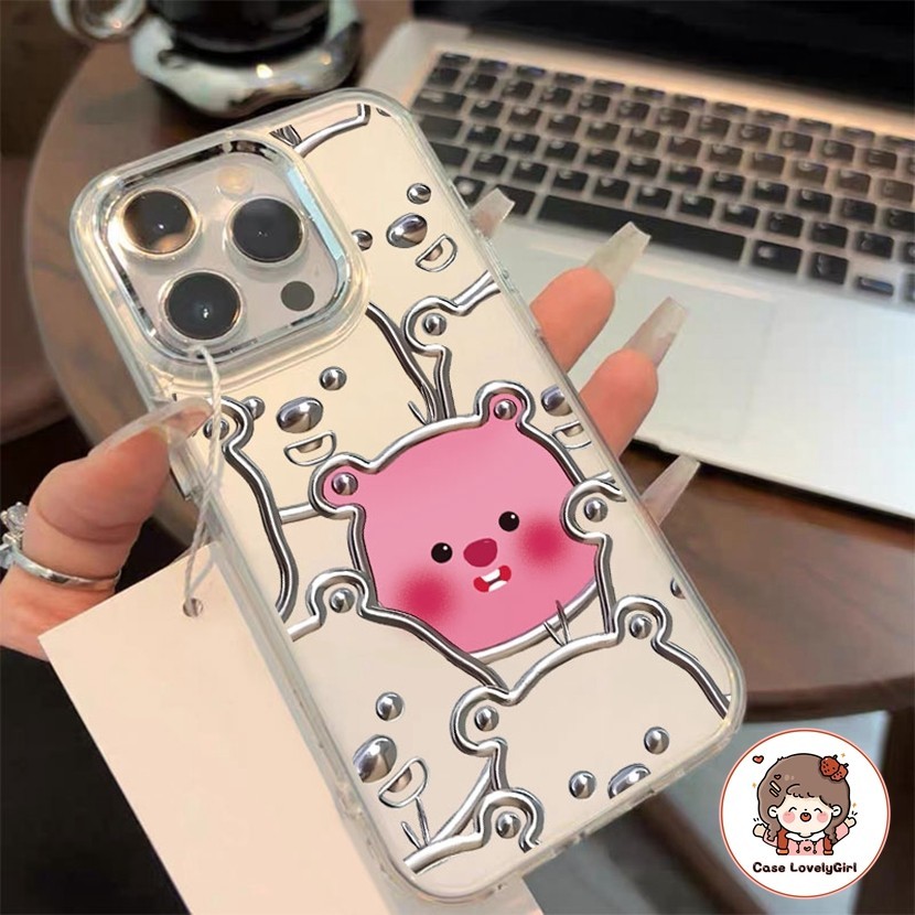 กรณี Cute LOOPY Case ส่งจากไทย🔥 IPhone 15 14 13 12 11Pro Max XR IPhone 7 8Plus SE X Xs Max ฝาครอบป้องกันเลนส์โลหะ