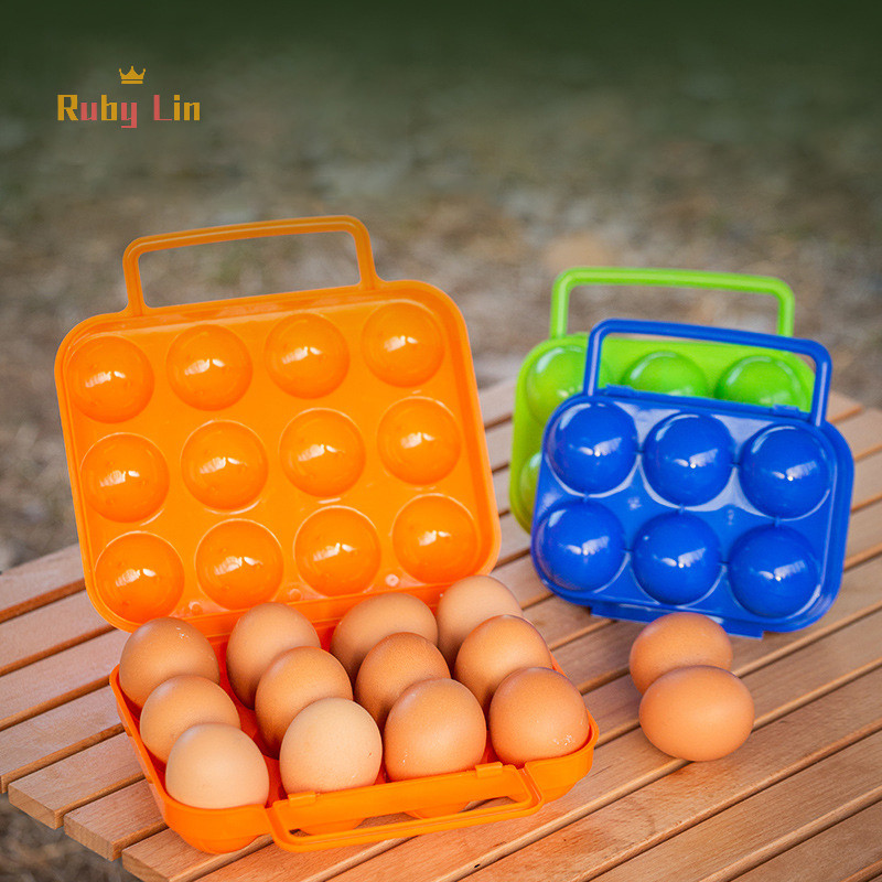 Ruby Lin 6/12-Grid แบบพกพากล่องไข่คอนเทนเนอร์กันกระแทกไข่ Organizer Dropproof ตู้เย็นไข่กรณีห้องครัว & Organization Nice