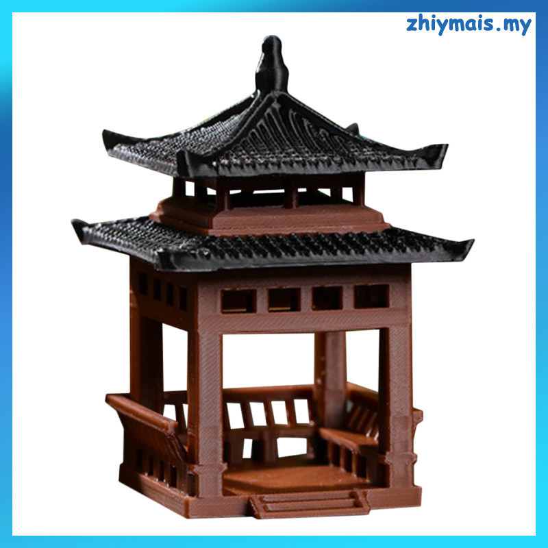 Pavilion เครื่องประดับขนาดเล็กตกแต่งตู้ปลากลางแจ้ง Gazebo ภูมิทัศน์พิพิธภัณฑ์สัตว์น้ํารุ่น Zen Garden zhiymais