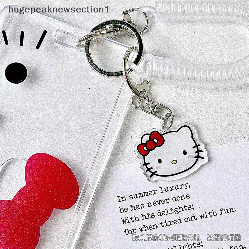 Bigpeaknewsection1 Hello Kitty Card Holder การ์ตูนน่ารัก Badge ผู้ถือบัตรเครดิต Badge Credit Bank ID Holders ผู้หญิงพวงกุญแจ Bus Card Cover Case Nice