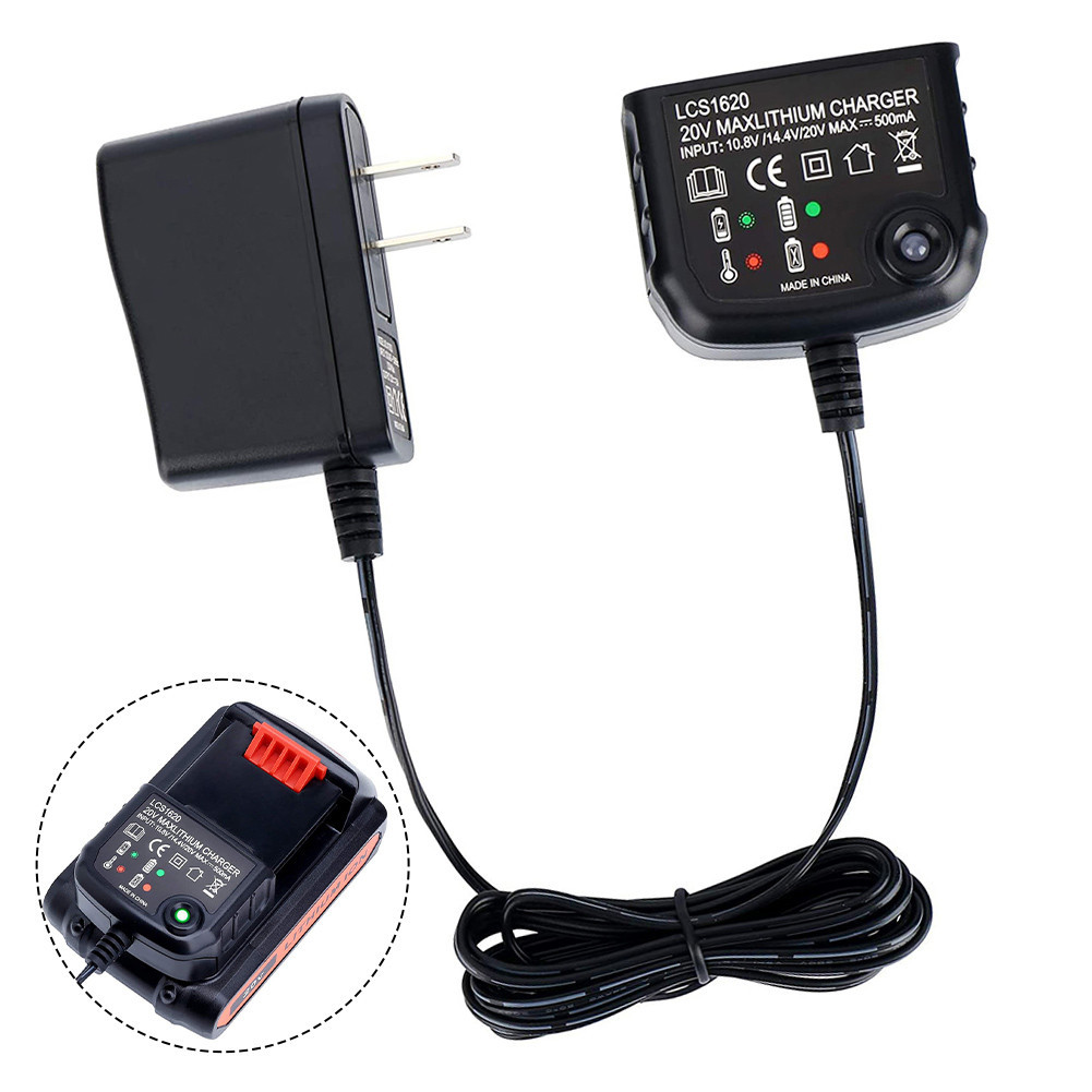 Lcs1620 Charger สําหรับ Black Decker 20V แบตเตอรี ่ Quick Charge เข ้ ากันได ้ กับ LBXR20
