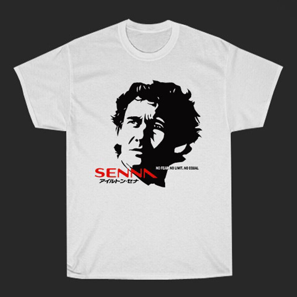 Ayrton Senna Legend Logo เสื้อยืดสีขาวผู้ชาย