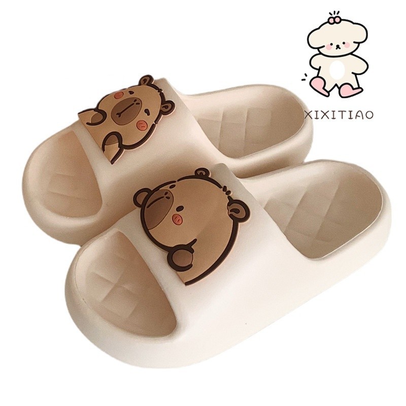 Xixitiao รองเท้าแตะลําลอง พื้นนิ่ม ลาย Capybara Capybara eva น่ารัก สร้างสรรค์ เหมาะกับฤดูร้อน สําหรับใส่ในบ้าน