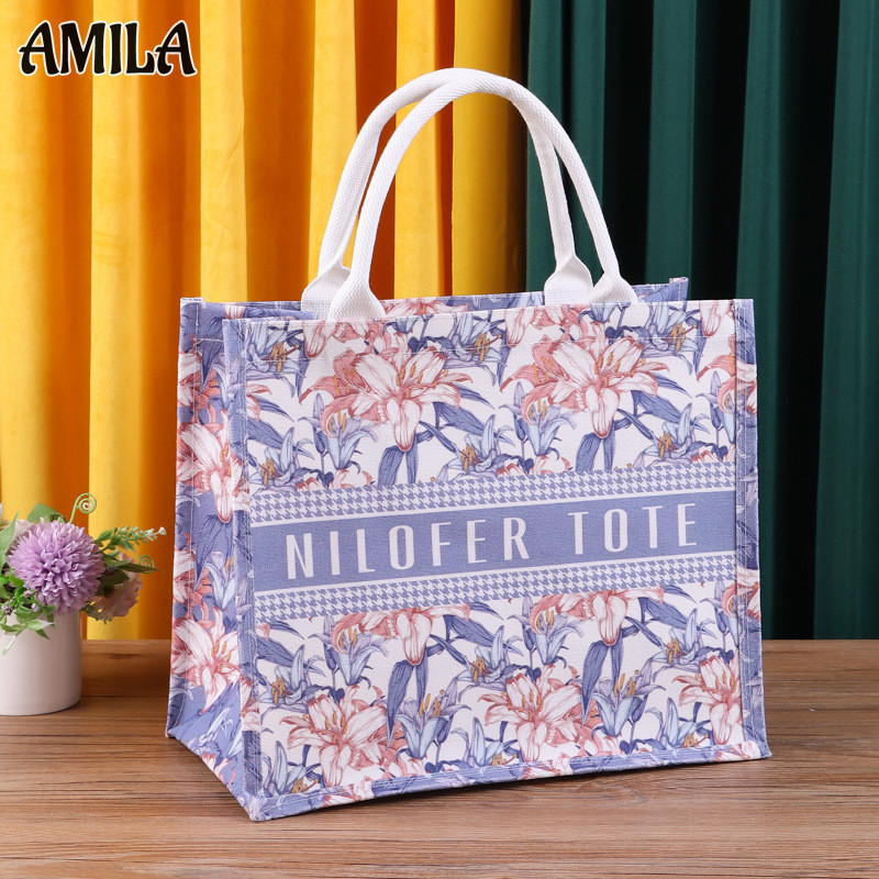 Amila New Portable Canvas Bag Tote Bag with Hand Gift Bag Handbag