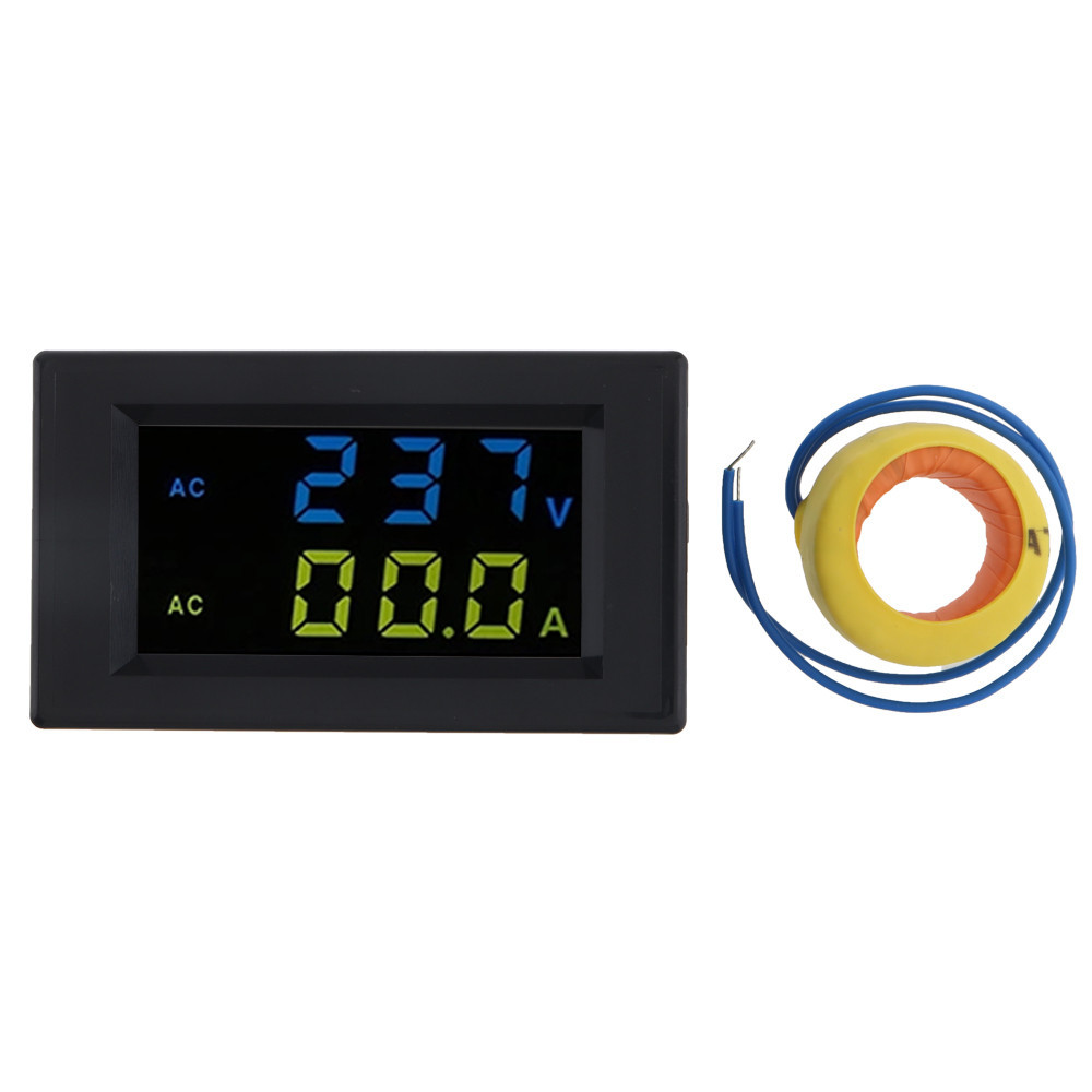 ความแม่นยําสูง D85-2042A AC 80-500V 100A Dual Display LED Volt Amp Meter พร้อมหม้อแปลงปัจจุบัน