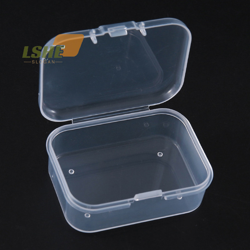 [LSHE] 2 ชิ้นกล่องเก็บโปร่งใสสแควร์สินค้าขนาดเล็กกรณีกล่องบรรจุเครื่องประดับลูกปัดคอนเทนเนอร์ Sundries Organizer เครื่องมือตกปลาใหม่