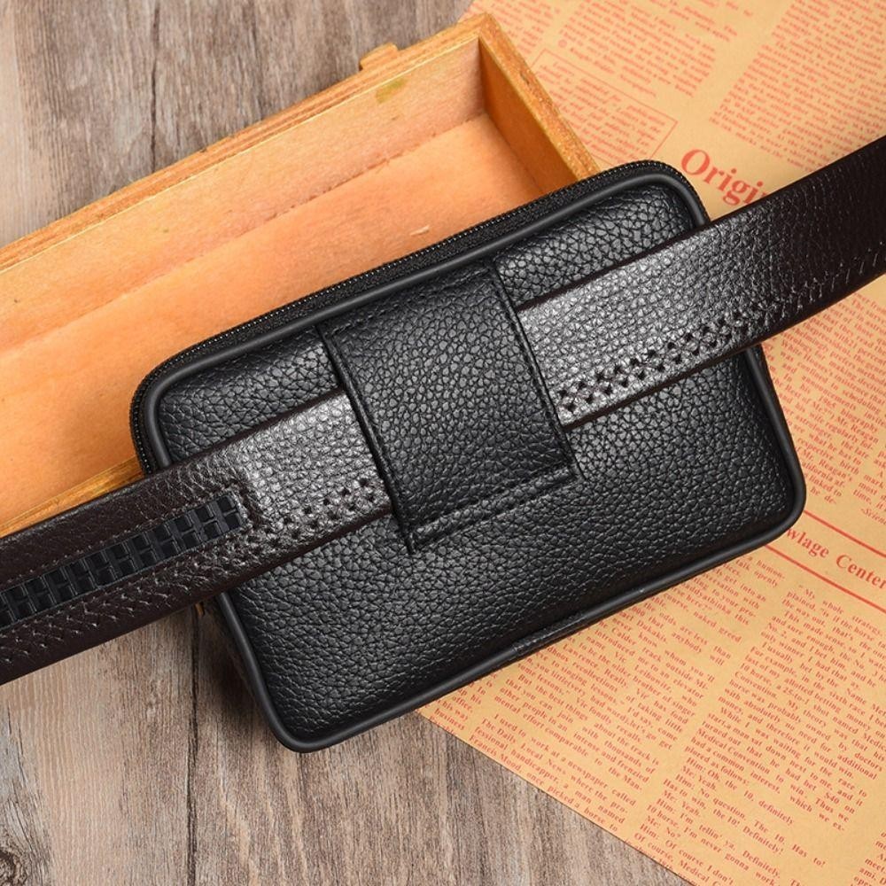 Mainaushui กระเป๋าคาดเอวผู้ชาย, Travel Sport Bum Belt Pack, กระเป๋าคาดเอวกันน้ําหนัง PU ใส่สบาย
