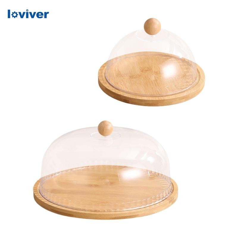 [ คนรัก] ที่วางเค้กที่วางเค้กพายขนมปังวันหยุดรักษาครอบคลุมจานเสิร์ฟรอบถาดเสิร์ฟสําหรับงานฉลองวันเกิด - รูปที่ 2