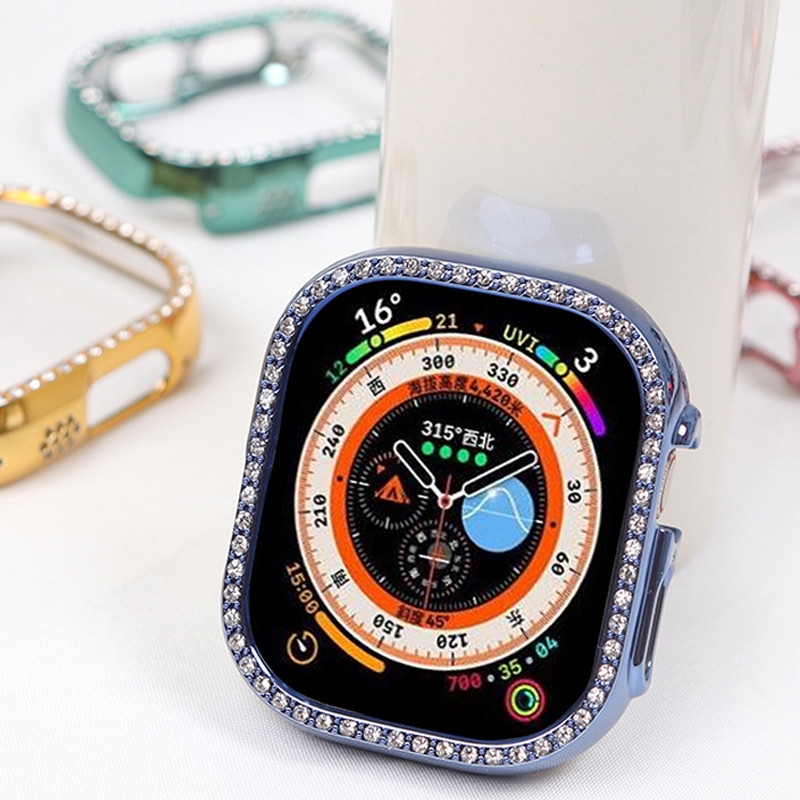 เคสชุบเพชรสําหรับ Apple Watch Ultra 2 กรอบกันกระแทกสําหรับ iWatch Ultra 49mm Shell