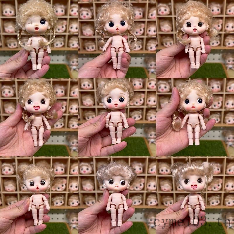 【พร้อมส่ง】 bjd doll ตุ๊กตา bjd  ลูกพีชพีชพร้อมข้อต่อร่างกายที่สับสนร่างกายร่างกาย12ซม. ตุ๊กตาแต่งหน้าเด็กเปลือยไวนิล
