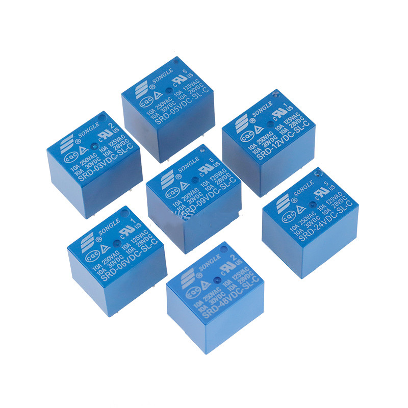 รีเลย์ SRD-03VDC 05VDC 06VDC 09VDC 12VDC 18VDC 24VDC 48VDC-SL-A SL-C T73 7A 10A 15A 4-5Pin 5PCS