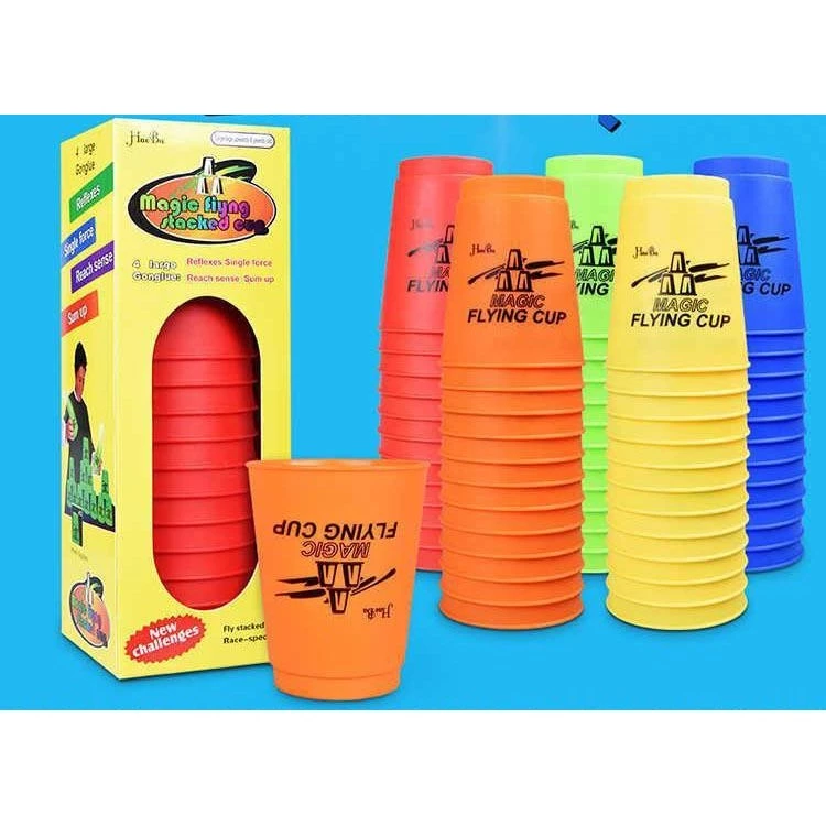 Stack Cup เกมส์เรียงแก้ว แก้วสแต็ก แก้วสแตค (มีให้เลือกหลายสี) Magic flying stacked cup 12 PCS ของเล่นเด็ก Toys thumbnail 7