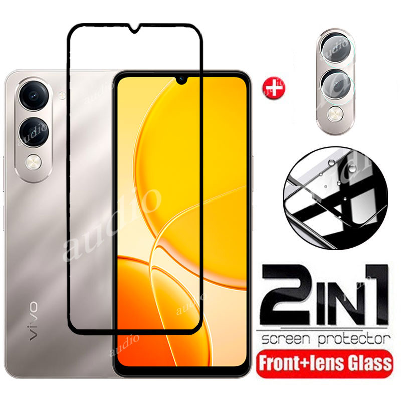 Vivo y29s 5G 2in1 ฟิล์มกระจกนิรภัยสําหรับVivo y29s vivoy29s 5Gป้องกันหน้าจอนุ่มHDกล้องเลนส์ฟิล์มสําห