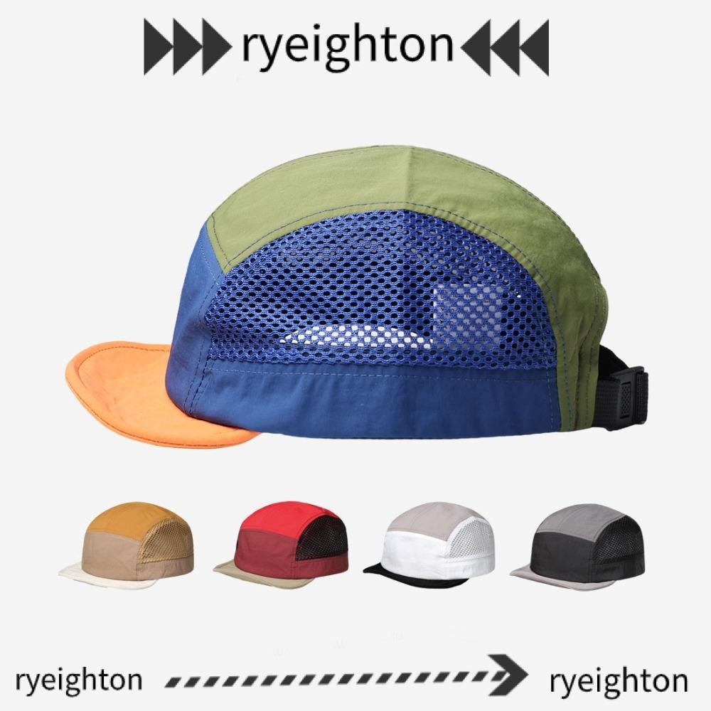 Ryeighton ตาข่ายเบสบอลหมวก, Retro ปรับ Sun Visor หมวก, Casual Quick Drying Breathable 5 แผงหมวกป้องกันรังสียูวี