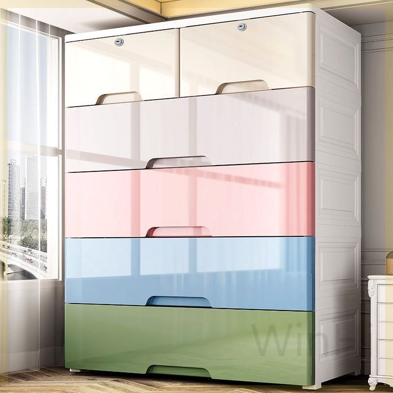 Win ลิ้นชัก ลิ้นชักเก็บของ กว้าง78cm ตู้เสื้อผ้าตู้เก็บของแบบหลายชั้น เพิ่มหนาตู้ลิ้นชักพลาสติก ลิ้น