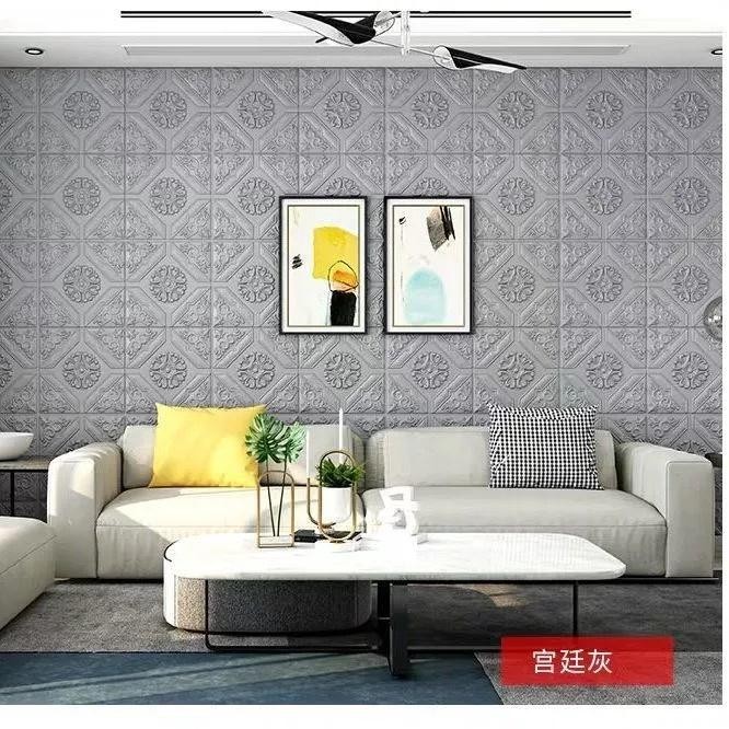 35cm วอลเปเปอร์ติดผนัง 3d มีกาวในตัวสติ๊กเกอร์ติดผนัง ตกแต่งห้อง วอลล์เปเปอร์ กันน้ำ วอลเปเปอร์ สติ๊กเกอร์ตกแต่งห้องนอน - รูปที่ 3