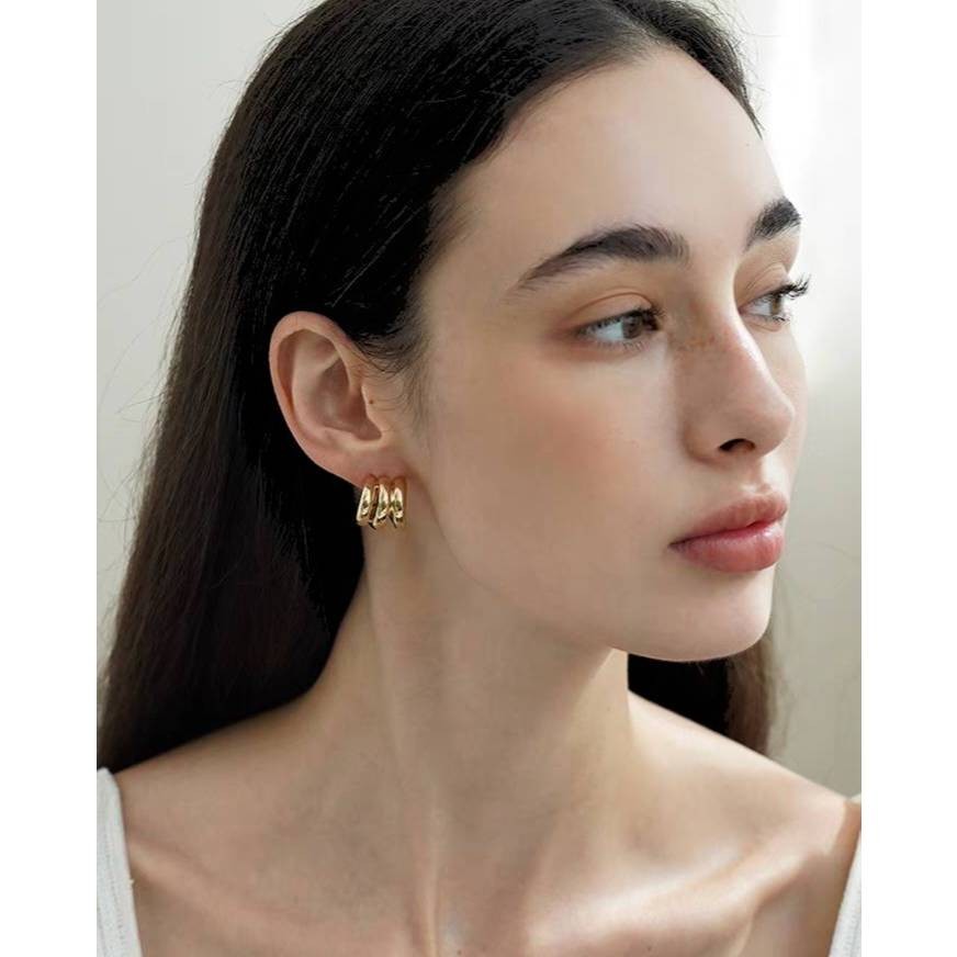 LULU Lumiere 925 needle (ML-017) ต่างหู ก้านเงิน(S925)