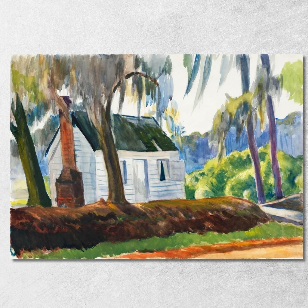 Cabin Charleston Edward Hopper, eho59 ภาพพิมพ์บนผ้าใบแคนวาส