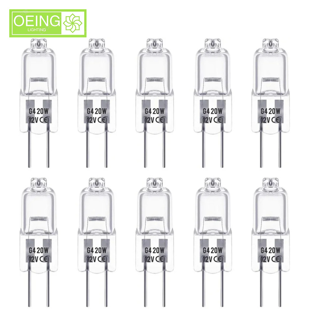 Oeingin Stock10PCS G4 12V 10W 20W Eco หลอดฮาโลเจนหลอดไฟแคปซูลหลอดไฟ LED หลอดฮาโลเจนแทรกลูกปัดโคมไฟคริสตัลขายส่ง ราคา ถูกที่สุด ดีลบีเคเค