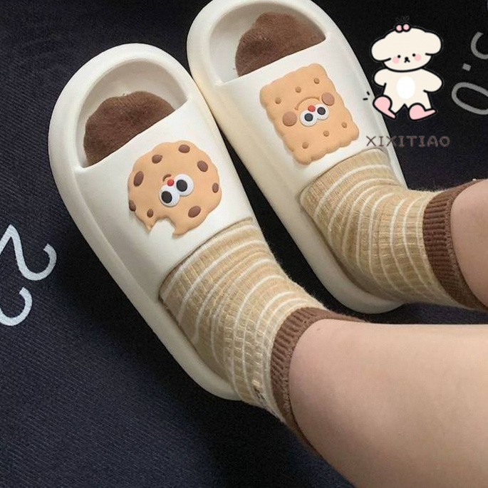 Xixitiao รองเท ้ าแตะฤดูร ้ อนบ ้ านในร ่ มสไตล ์ ใหม ่ น ่ ารักสบายนุ ่ มหนา Sole