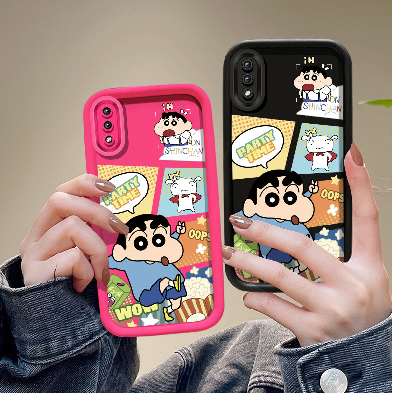 Crayon Shin-Chanการ์ตูนเคสโทรศัพท์สําหรับSamsungGalaxy A02 M02 A02S M02S A03 Core A04 A05 A10 M10 A10S A11 M11 A12 กันกระแทกป้องกันโทรศัพท์มือถือฝาครอบ
