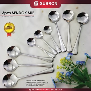 SUBRON Sendok Sup Bulat Sendok Es Krim Ice Cream Sayur Tebal Soup Spoon Hotel