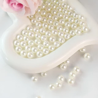 ลูกปัดมุกเกรด A สีขาวและสีมุกขนาด4mm.-14mm.สำหรับตกแต่งเครื่องประดับหรืองานDIYต่างๆ สินค้าพร้อมส่งจากไทย