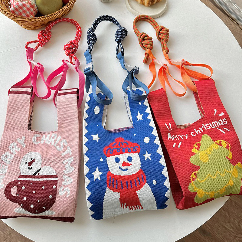 กระเป๋าช้อปปิ้งไนลอนแฟชั่นพร้อมเย็บปักถักร้อย Ball-Chain เป็นมิตรกับสิ่งแวดล้อมสายคล้องไหล่อุปกรณ์เสริมกระเป๋าสะพายข้าง - รูปที่ 5