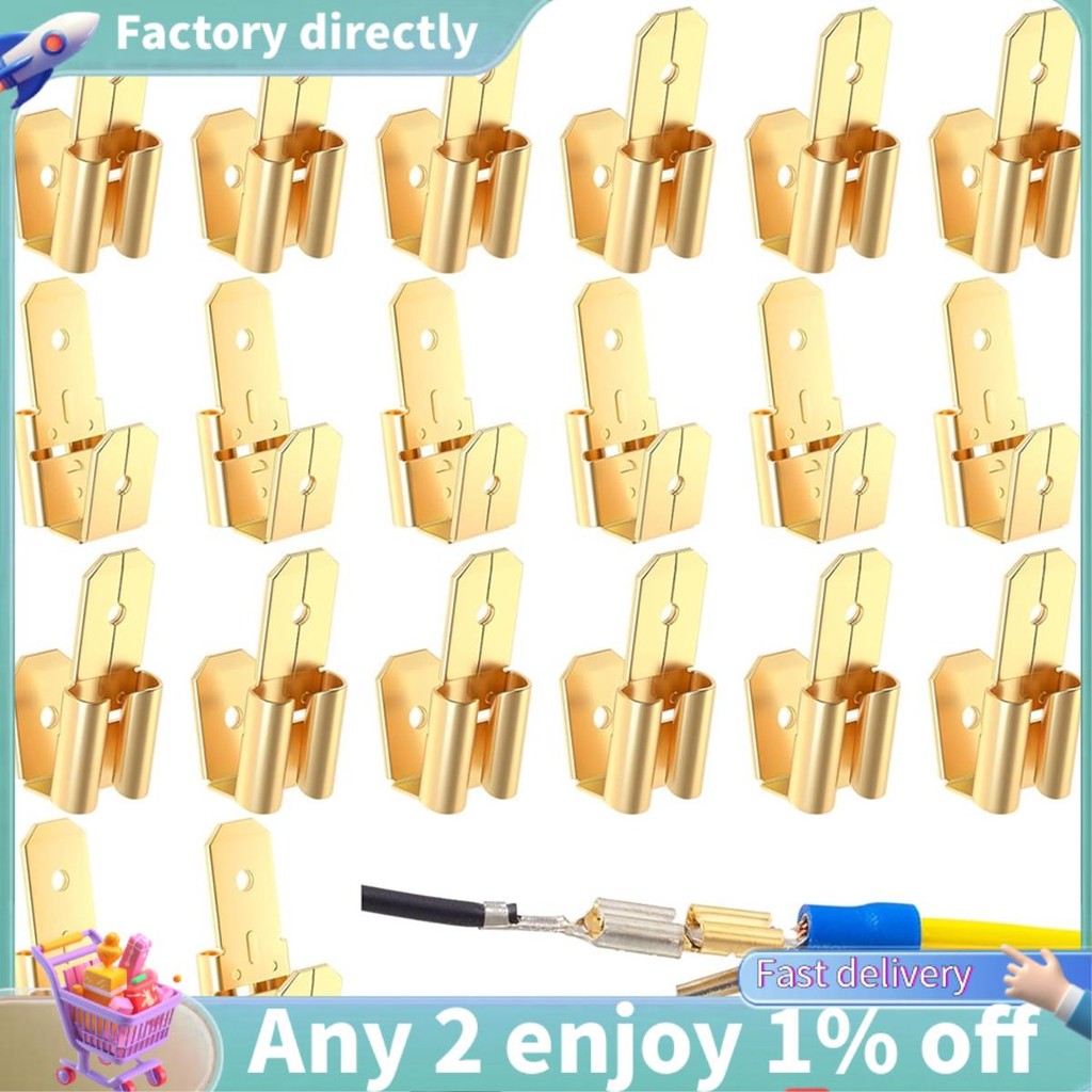 LU-Dual Male Piggyback Spade Connectors, 3 Way ไฟฟ้าหญิงชาย Spade Crimp Terminals Assortment Kit