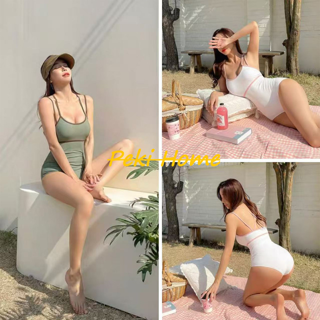 ชุดว่ายน้ำแบบเต็มตัว สายเดี่ยว ปิดพุง สำหรับผู้หญิง