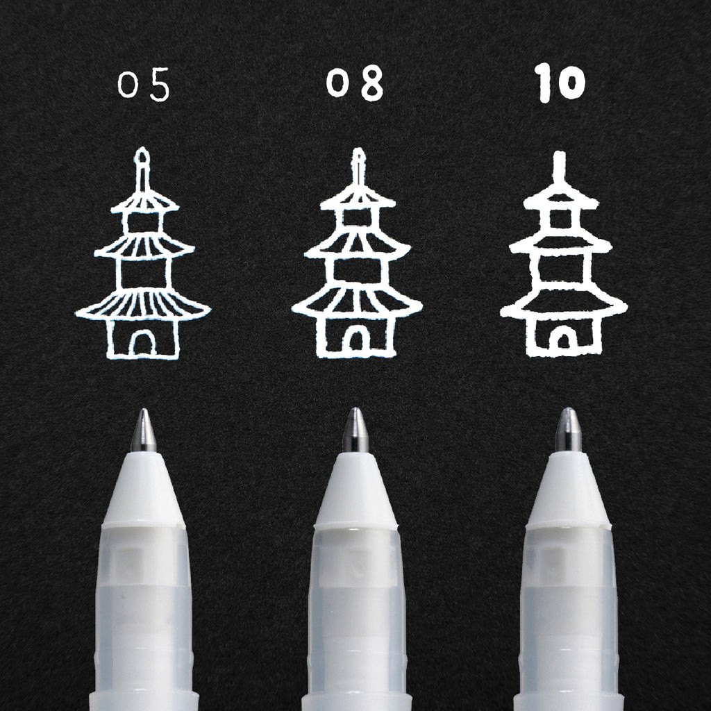 Sakura Gelly Roll White Gel Pen (Fine/Medium/Bold)