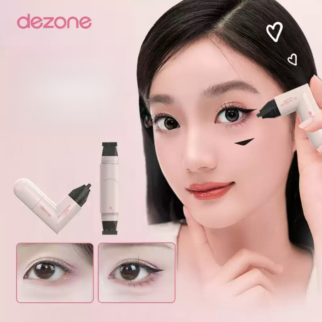 Dezone Dahuang Integrated Eyeliner Seal ที่แม่นยํา Outline Eyeliner Lasting Color-Holding Stool Liqu