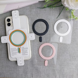 แผ่นแม่เหล็กติดหลังมือถือ [แบบนูน] พร้อมตัววัดเคสในตัว ติดแล…