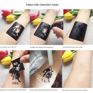 หมึกสักชั่วคราว TPKSF, DIY Body Art Gloss Tint สีกึ่งถาวรปลอมหมึกทั่วไป, 10ml อุปกรณ์แต่งหน้าสีครีมสักวาดด้วยมือ