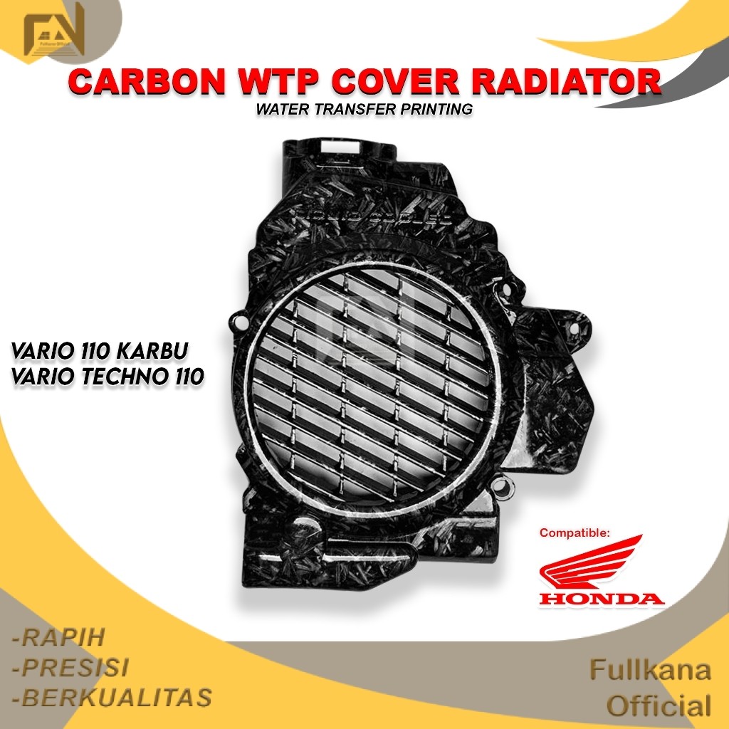 FULLKANA CARBON - VARIO 110 RADIATOR COVER CARBON FORGED CARBON / COVER RADIATOR VARIO TECHNO 110 CW