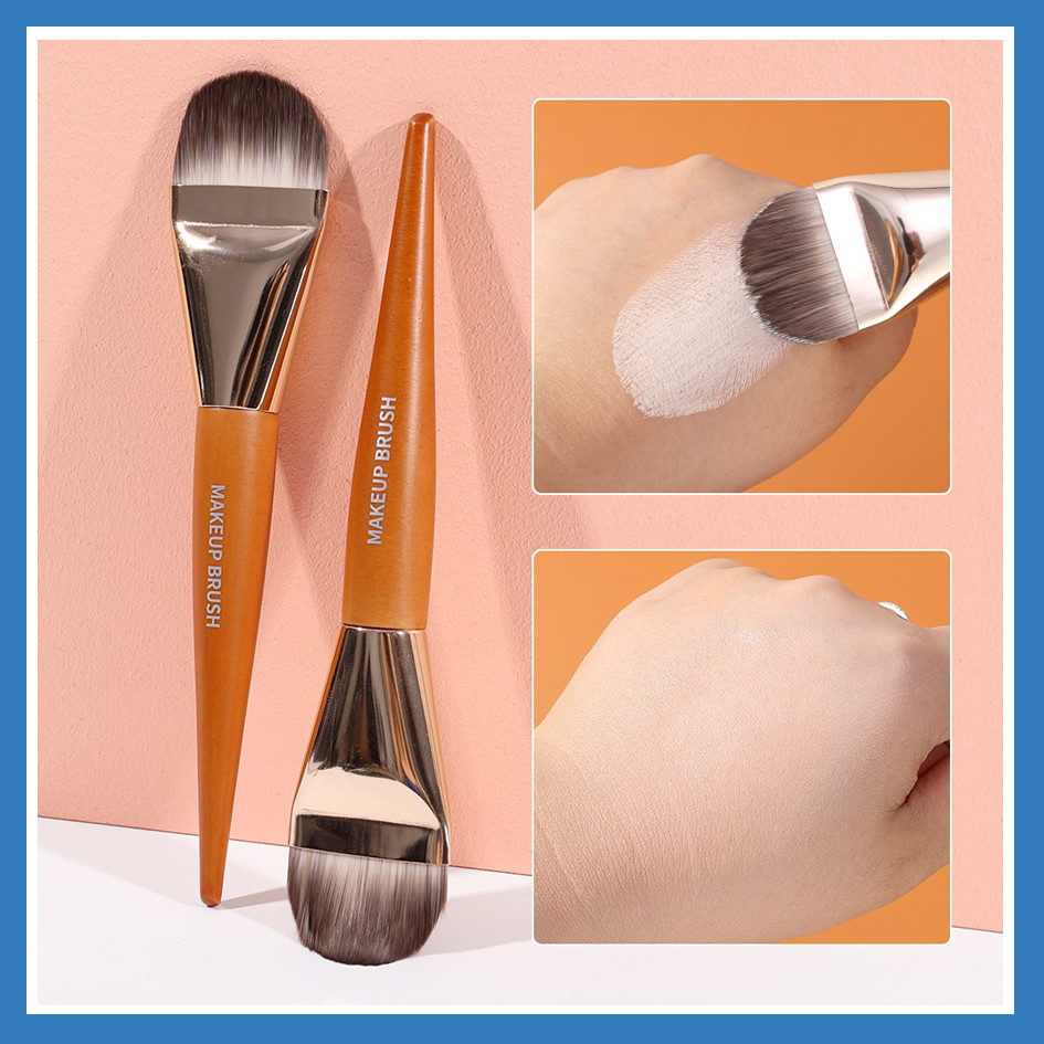 【24จัดส่งภายใน ชั่วโมง🔥】แปรงแต่งหน้า 1PCS - รองพื้น, คอนซีลเลอร์ - บางเฉียบ, หัวกว้าง, เส้นใยนุ่ม - 